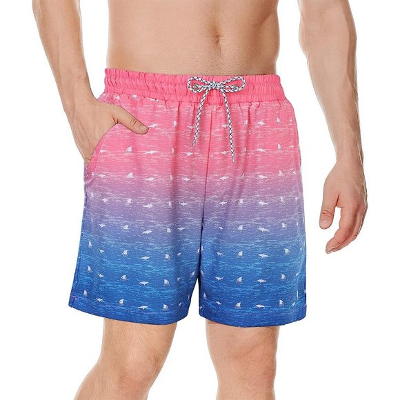 Swim Trunks Quick Dry Bathing Suit for Men with Compression Liner - Picture 2 of 5